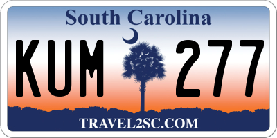 SC license plate KUM277