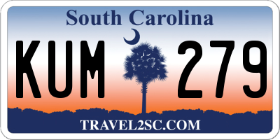 SC license plate KUM279