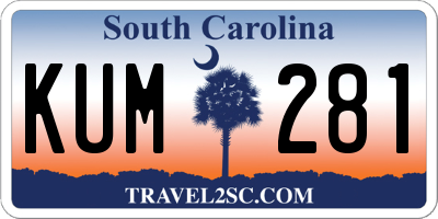 SC license plate KUM281