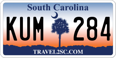 SC license plate KUM284
