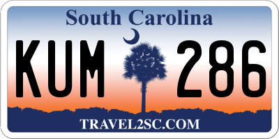 SC license plate KUM286