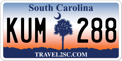 SC license plate KUM288