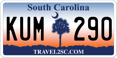 SC license plate KUM290
