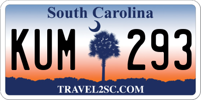 SC license plate KUM293