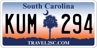 SC license plate KUM294