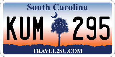 SC license plate KUM295
