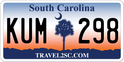 SC license plate KUM298
