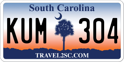 SC license plate KUM304