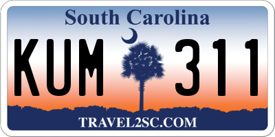 SC license plate KUM311