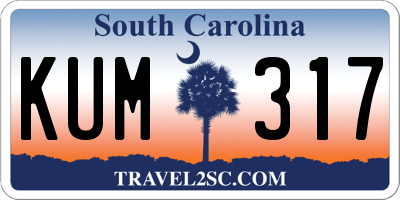 SC license plate KUM317