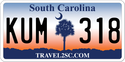 SC license plate KUM318