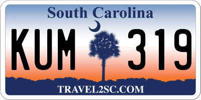 SC license plate KUM319