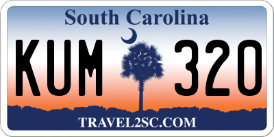 SC license plate KUM320