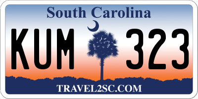 SC license plate KUM323