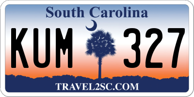 SC license plate KUM327