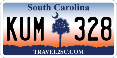 SC license plate KUM328