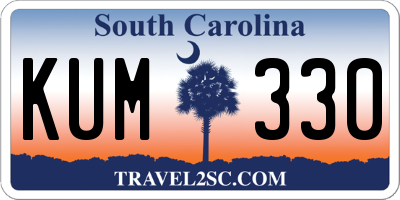 SC license plate KUM330
