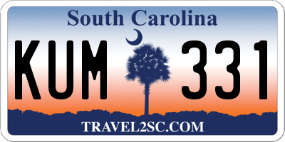 SC license plate KUM331