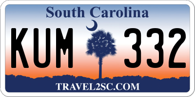 SC license plate KUM332