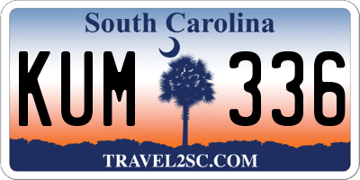 SC license plate KUM336