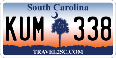 SC license plate KUM338