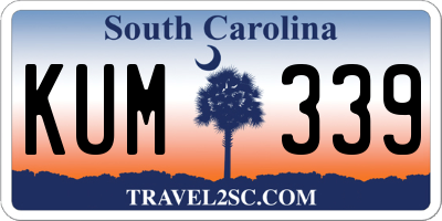 SC license plate KUM339