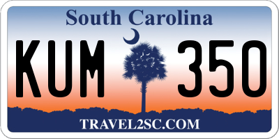 SC license plate KUM350