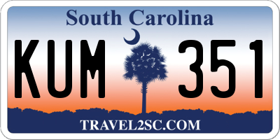 SC license plate KUM351