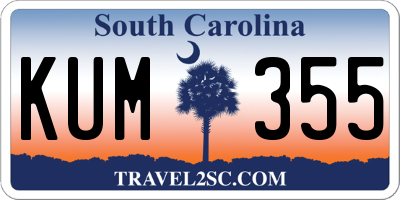 SC license plate KUM355
