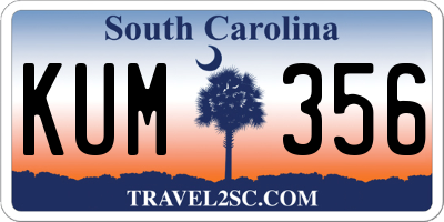 SC license plate KUM356