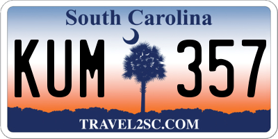SC license plate KUM357