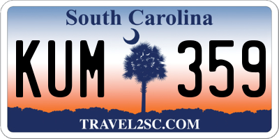 SC license plate KUM359