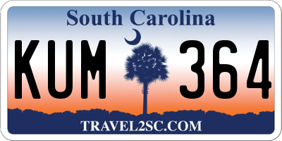 SC license plate KUM364