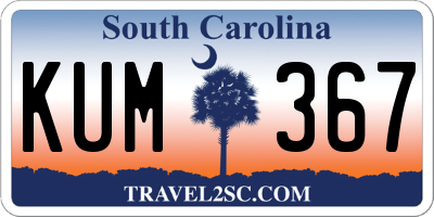 SC license plate KUM367