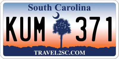 SC license plate KUM371