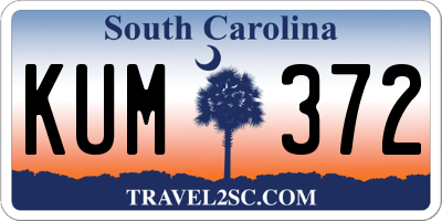 SC license plate KUM372