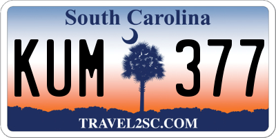 SC license plate KUM377