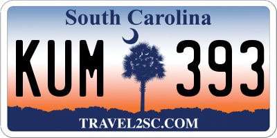 SC license plate KUM393
