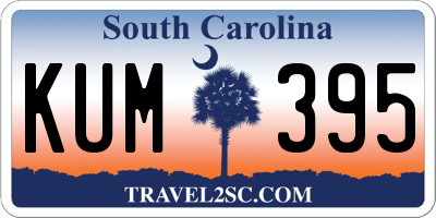 SC license plate KUM395