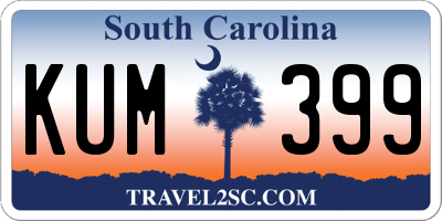 SC license plate KUM399