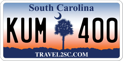SC license plate KUM400