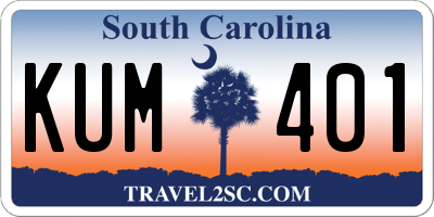 SC license plate KUM401