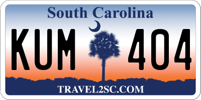 SC license plate KUM404