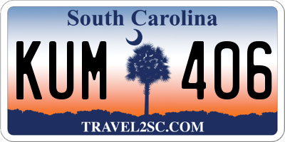 SC license plate KUM406