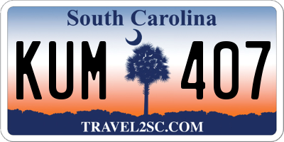 SC license plate KUM407