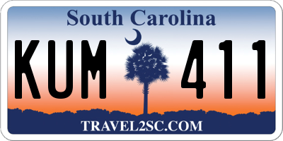 SC license plate KUM411