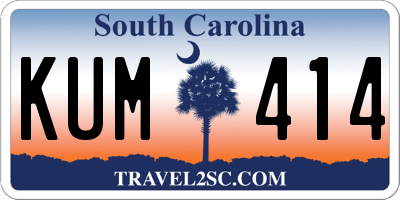 SC license plate KUM414