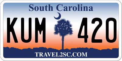 SC license plate KUM420