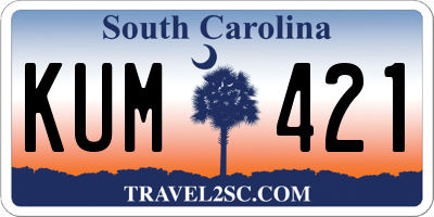 SC license plate KUM421