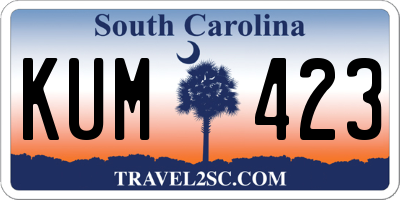 SC license plate KUM423